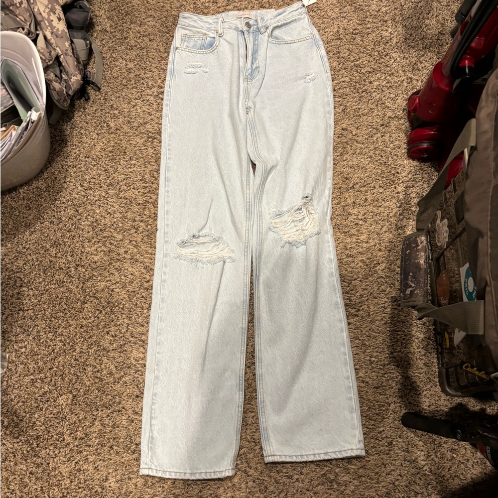 PacSun Light Wash Distressed 90s boyfriend relaxed fit jeans